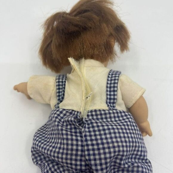 Vintage Gi-Go Toys Boy Doll Baby Gingham Blue Outfit Bean Bag My Pal 9" - Picture 8 of 11